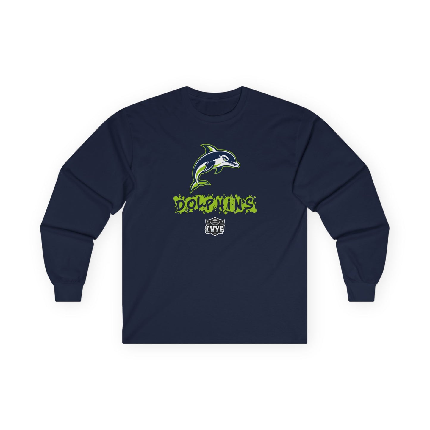 Adult Dolphins Gildan Ultra Cotton Long Sleeve