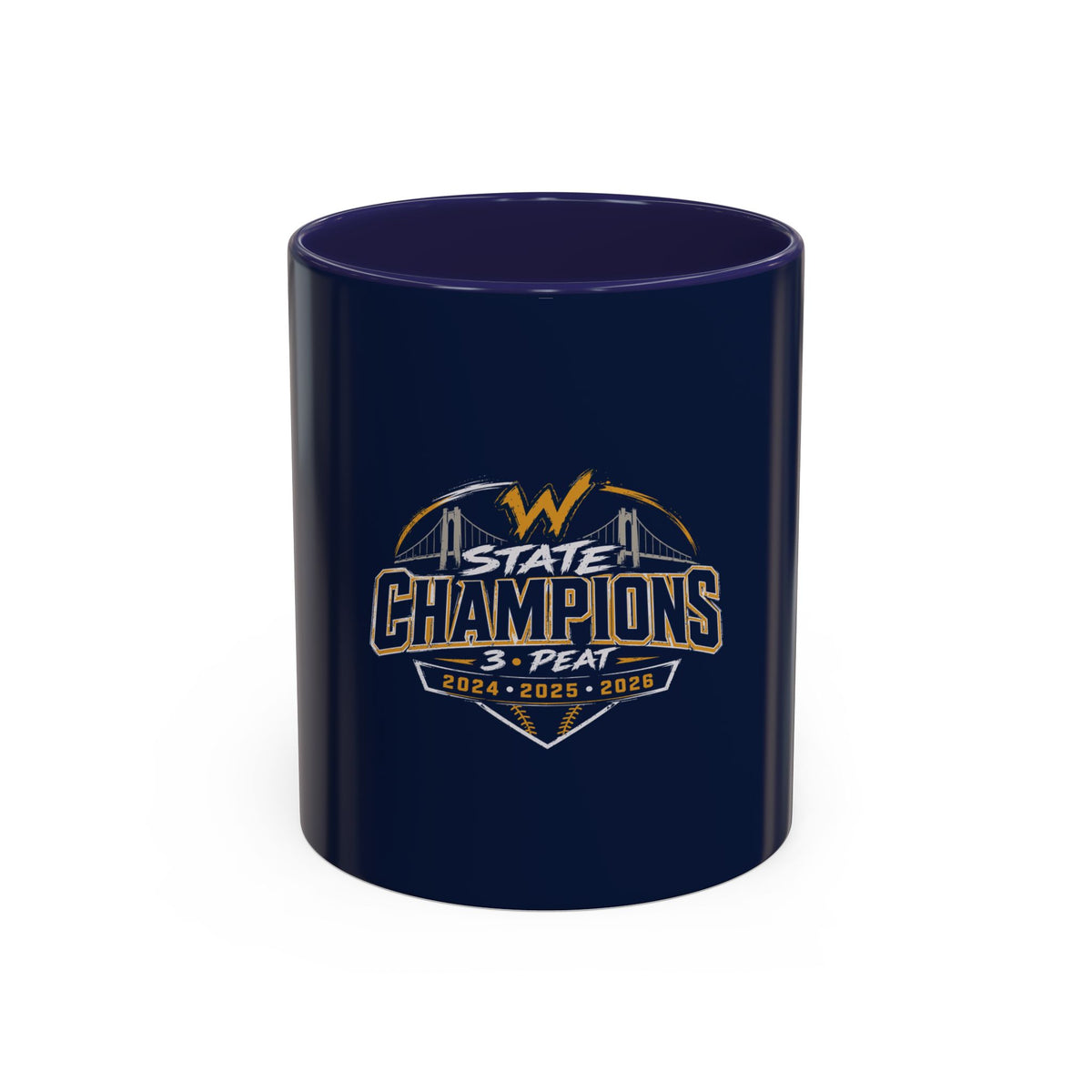 Wheeling Post 1 Ceramic Coffee Accent Mug (11oz) – Navy