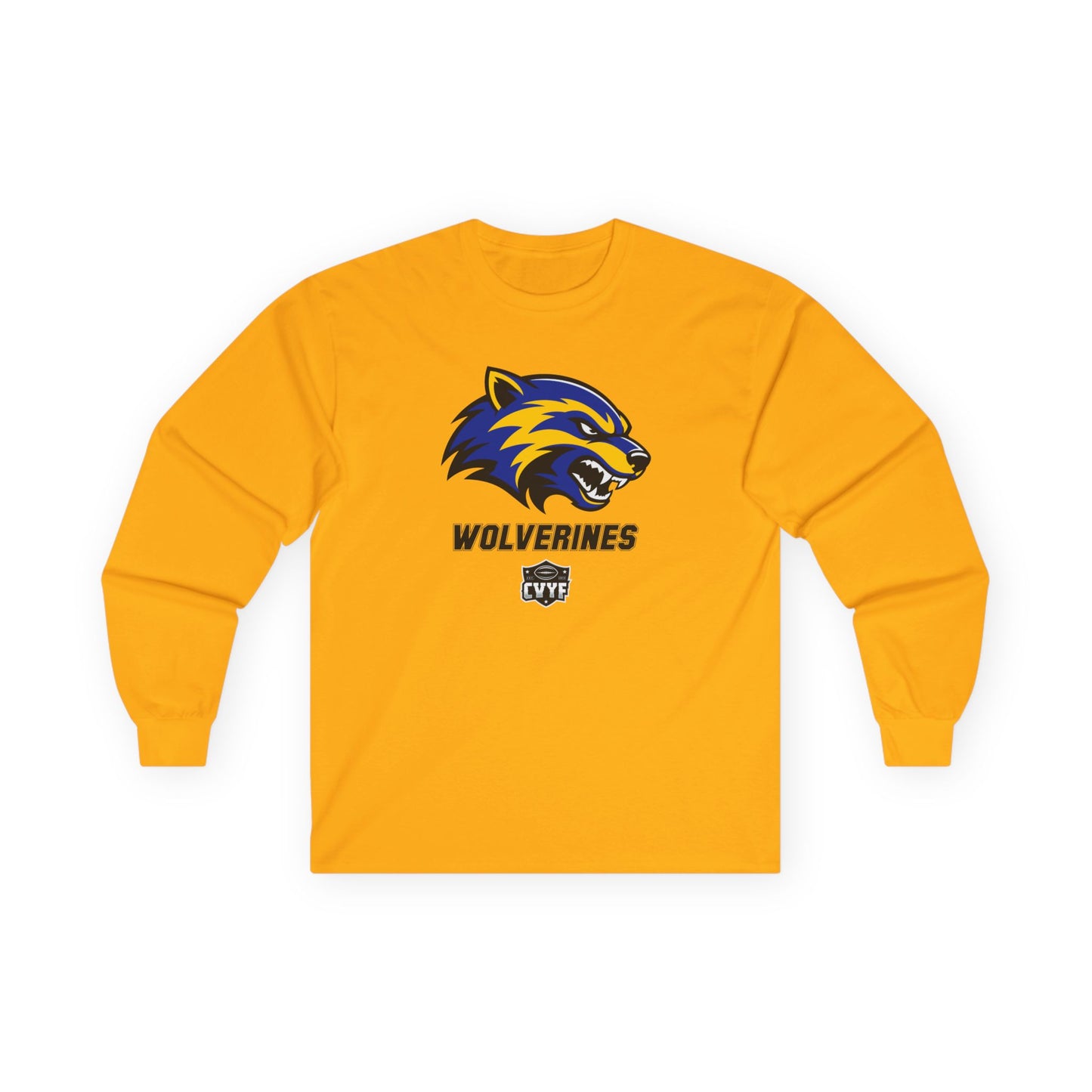 Adult Wolverines Gildan Ultra Cotton Long Sleeve
