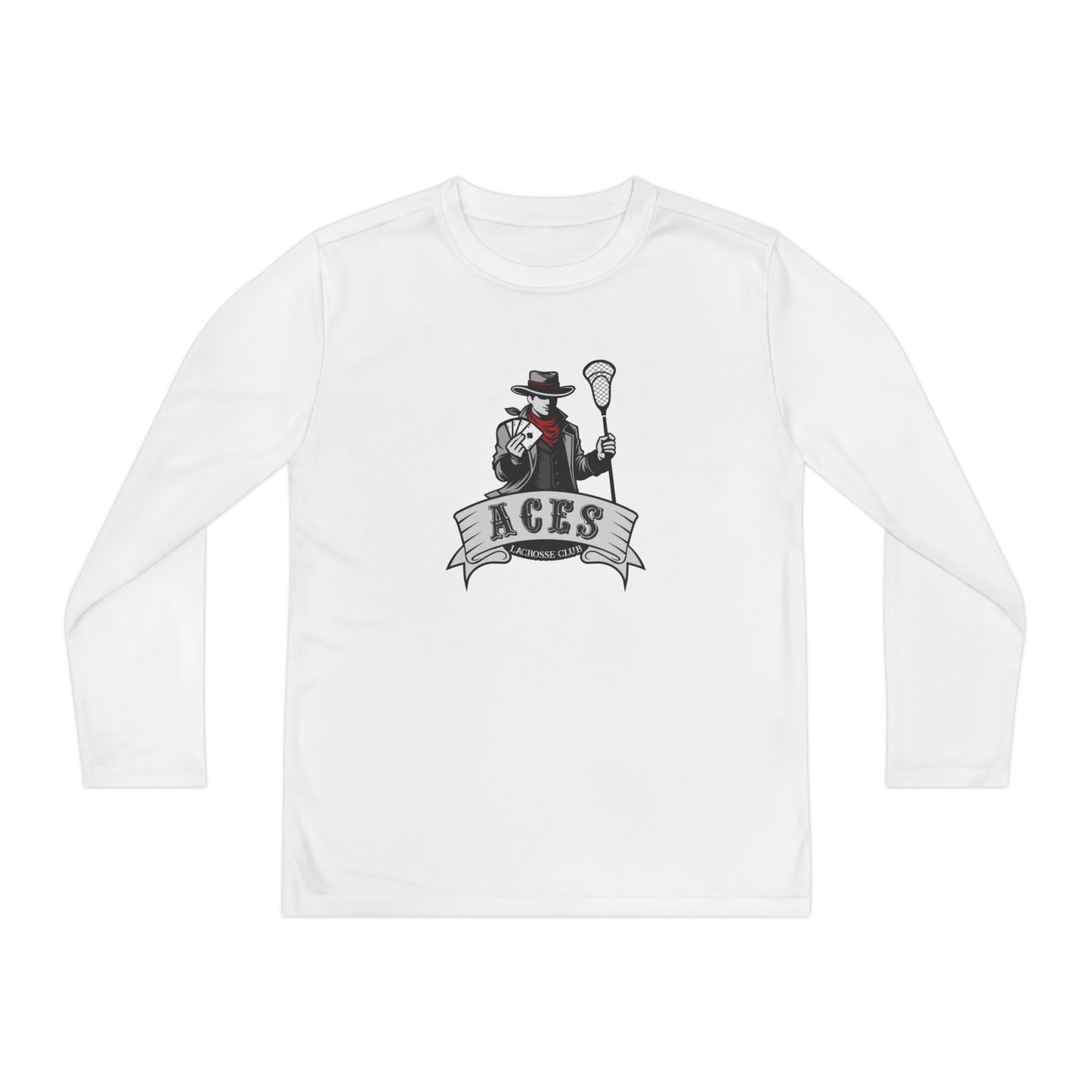 Youth Aces Lacrosse Sport-Tek Performance Long Sleeve Shirt