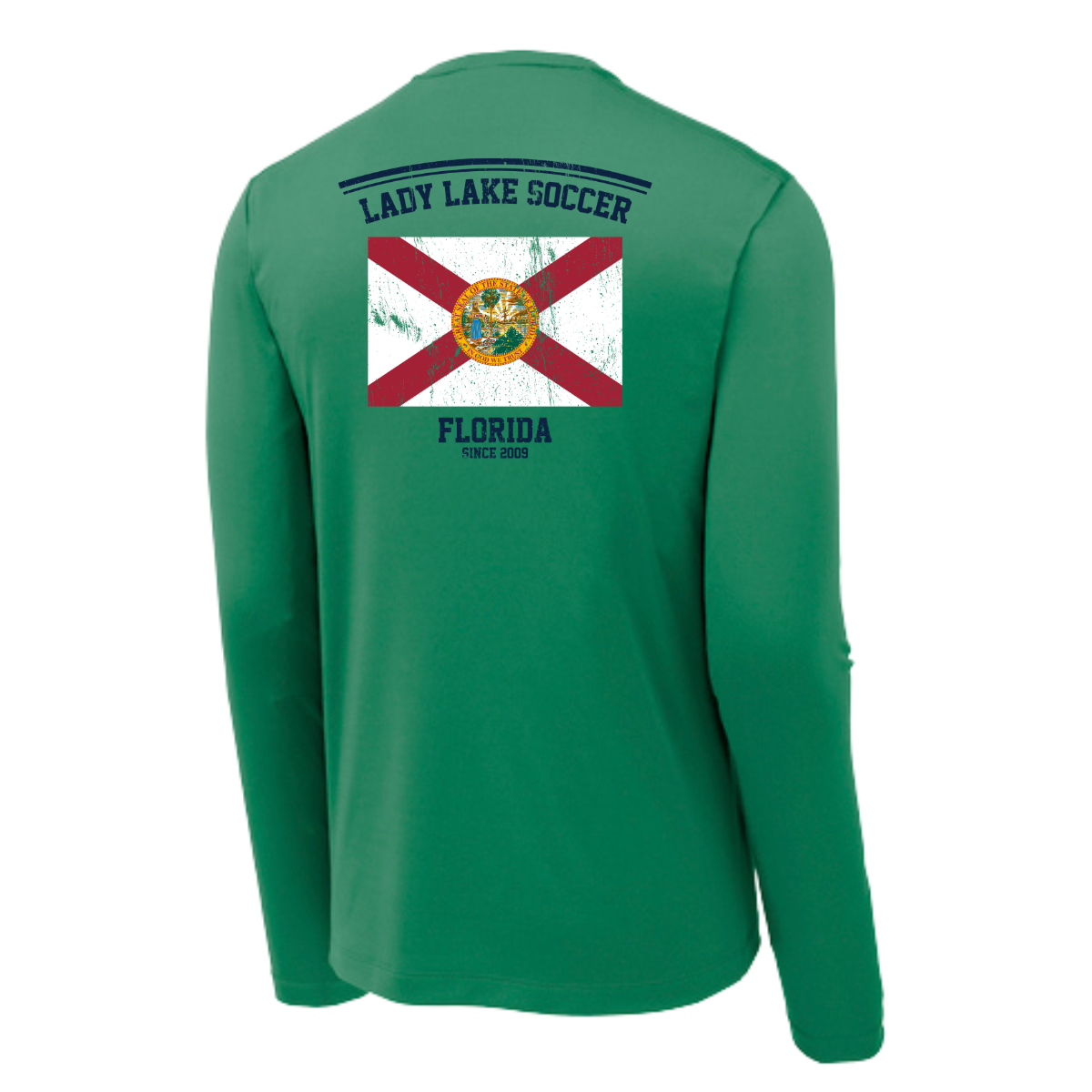 Adult Lady Lake Soccer Association Sport-Tek Posi UV Pro LS Tee