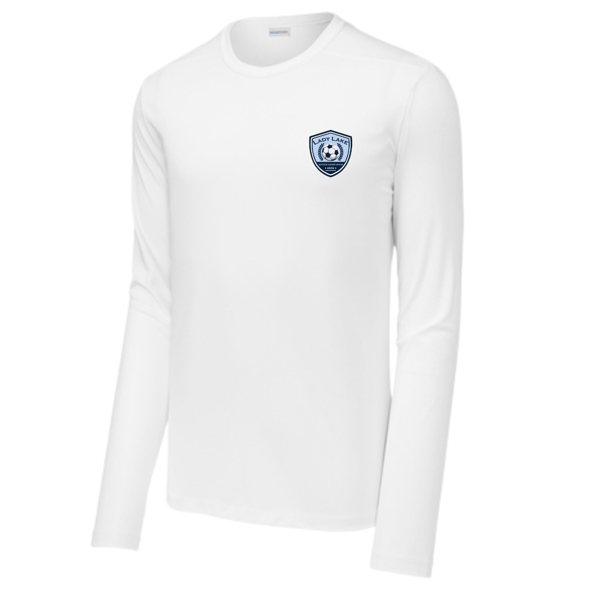 Adult Lady Lake Soccer Association Sport-Tek Posi UV Pro LS Tee
