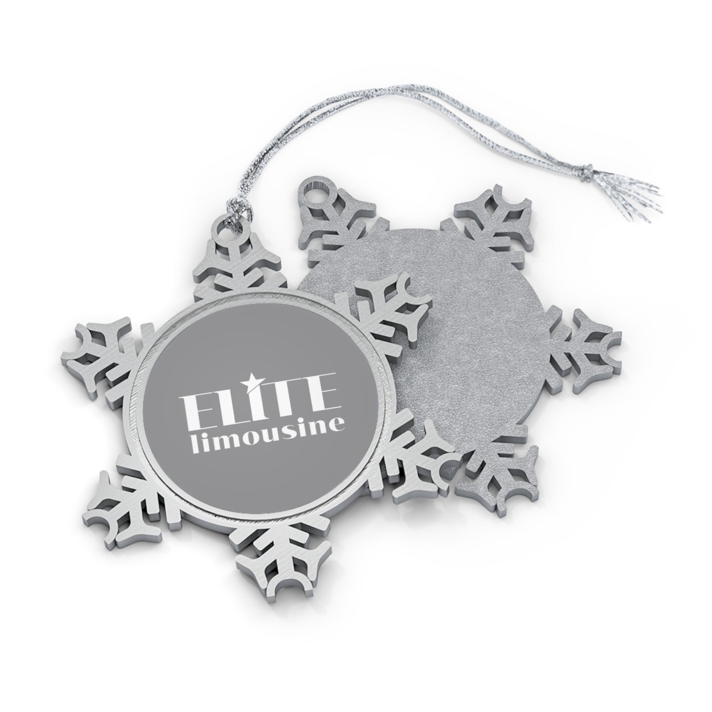 Elite Limo Pewter Snowflake Ornament