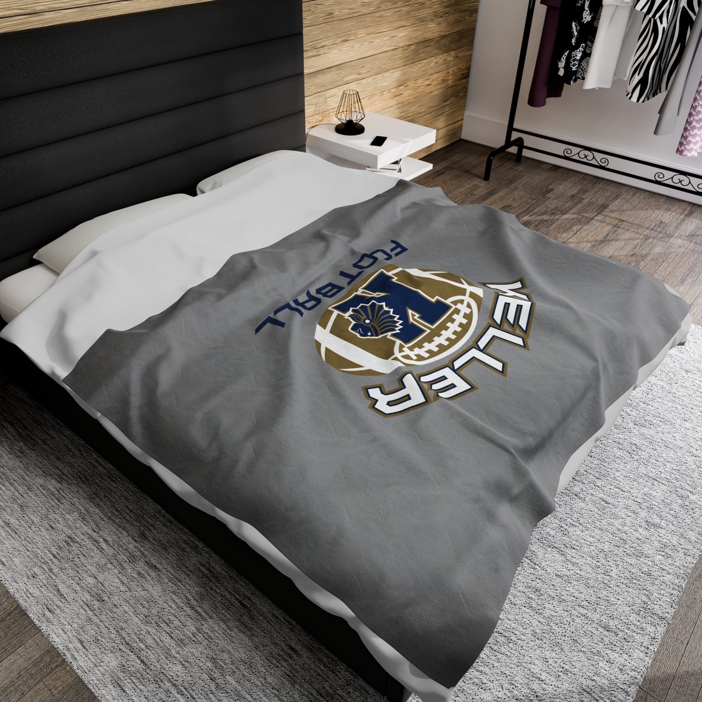 Keller Football Velveteen Plush Blanket (60" x 80")
