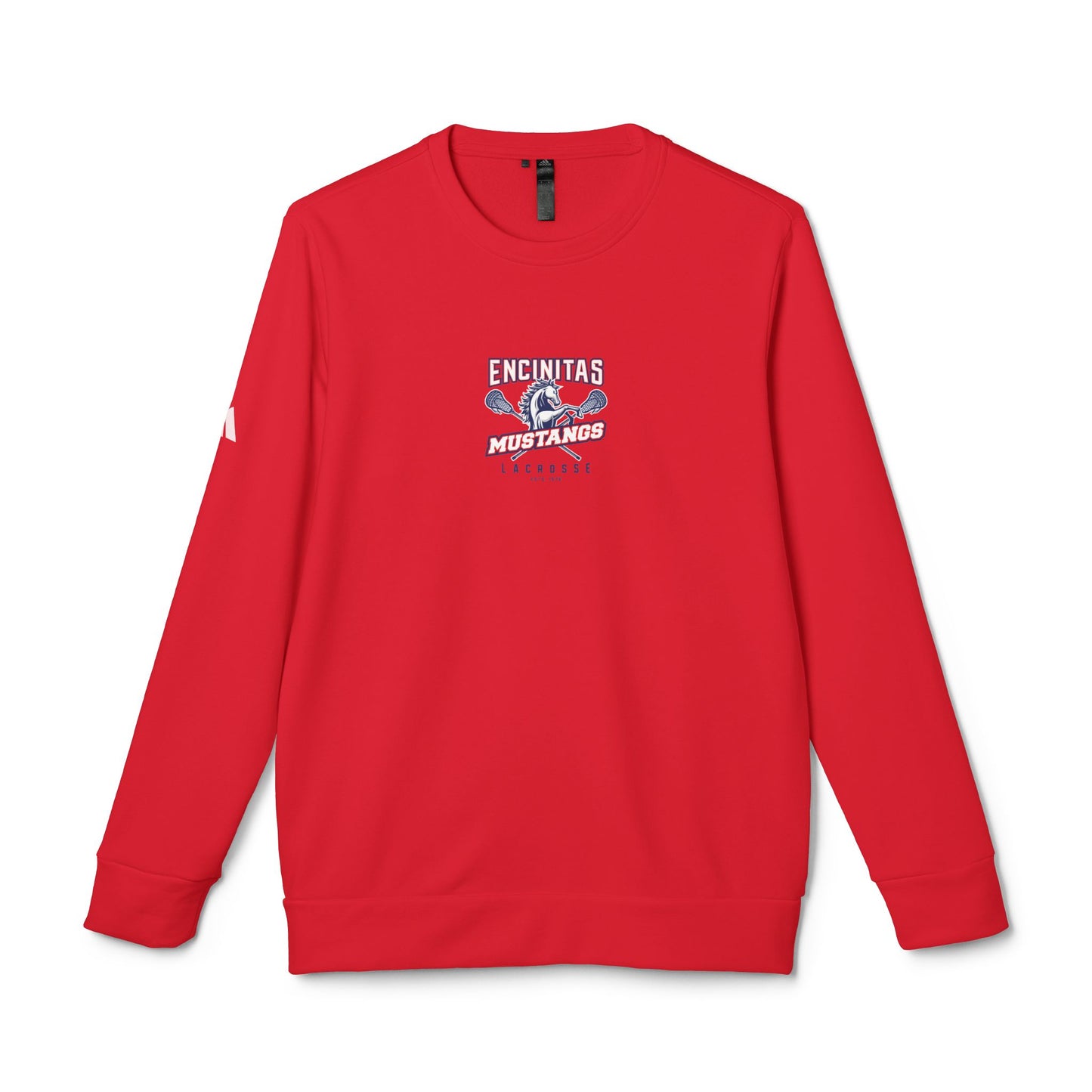 Adult Mustangs Lacrosse Adidas Fleece Crewneck Sweatshirt
