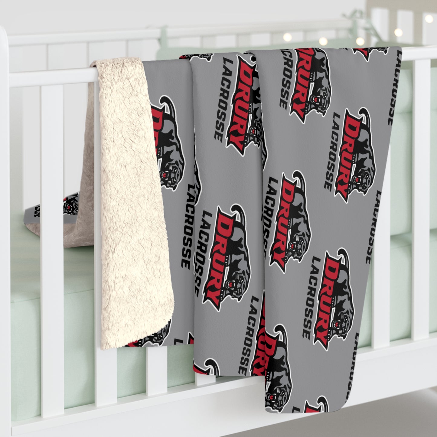 Drury Lacrosse Sherpa Fleece Blanket