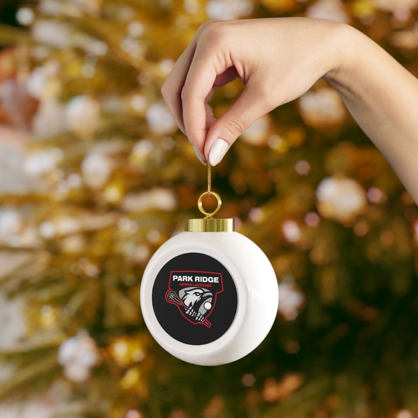 PR Lacrosse Christmas Ball Ornament