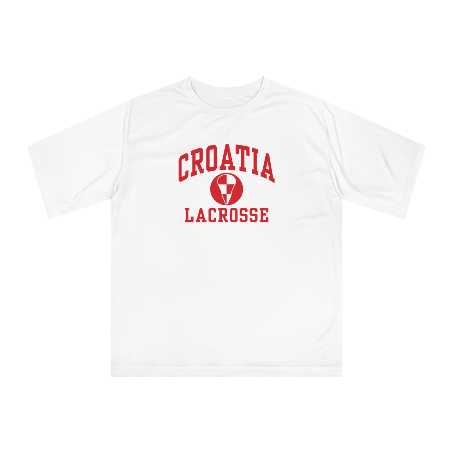 Adult Croatia Lacrosse Team 365 Zone Performance T-Shirt