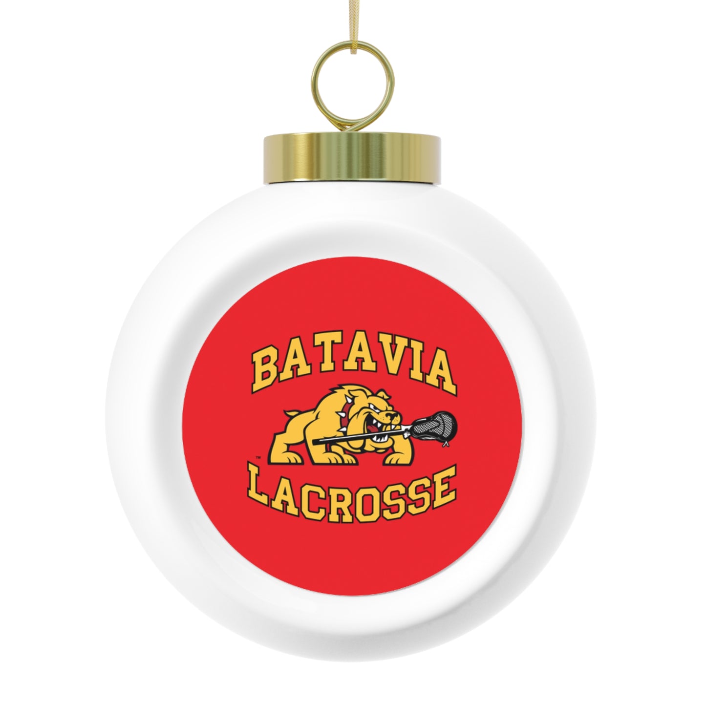 Batavia Lacrosse Christmas Ball Ornament