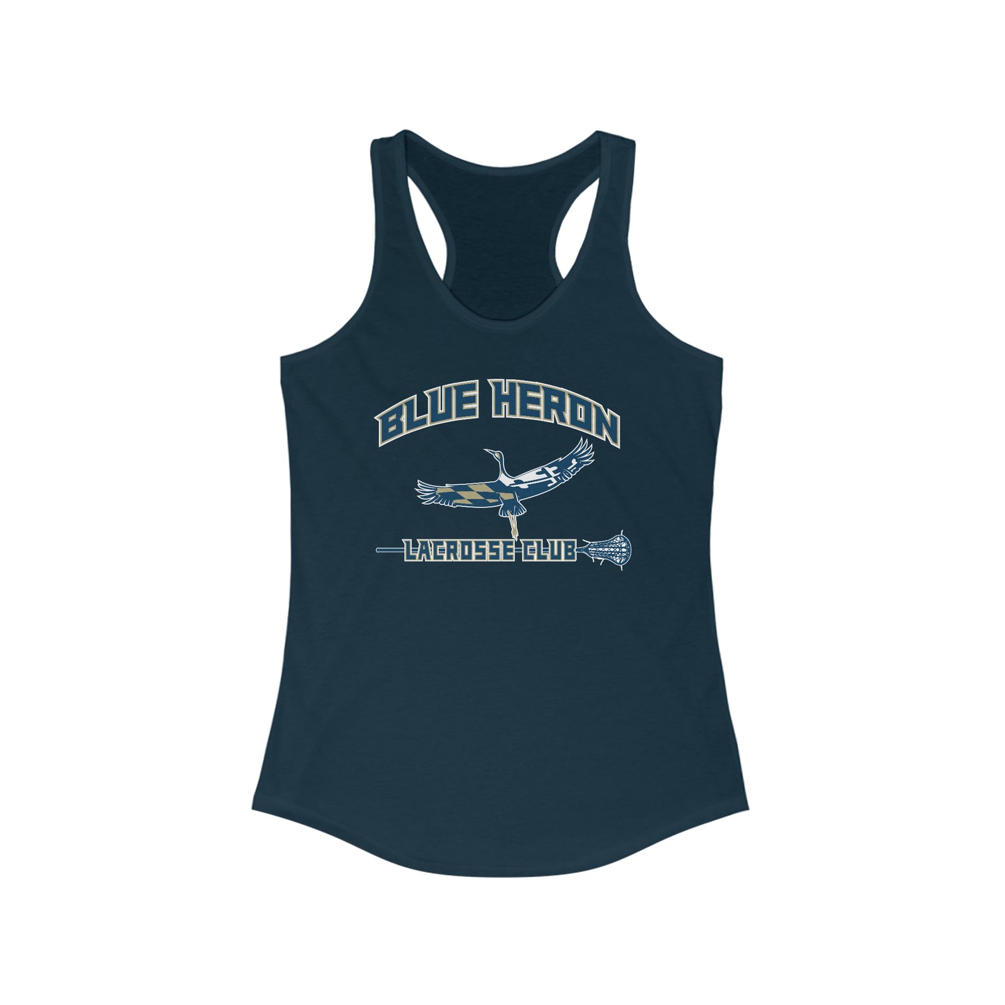 Women's Blue Heron Lax Next Level Racerback Tank