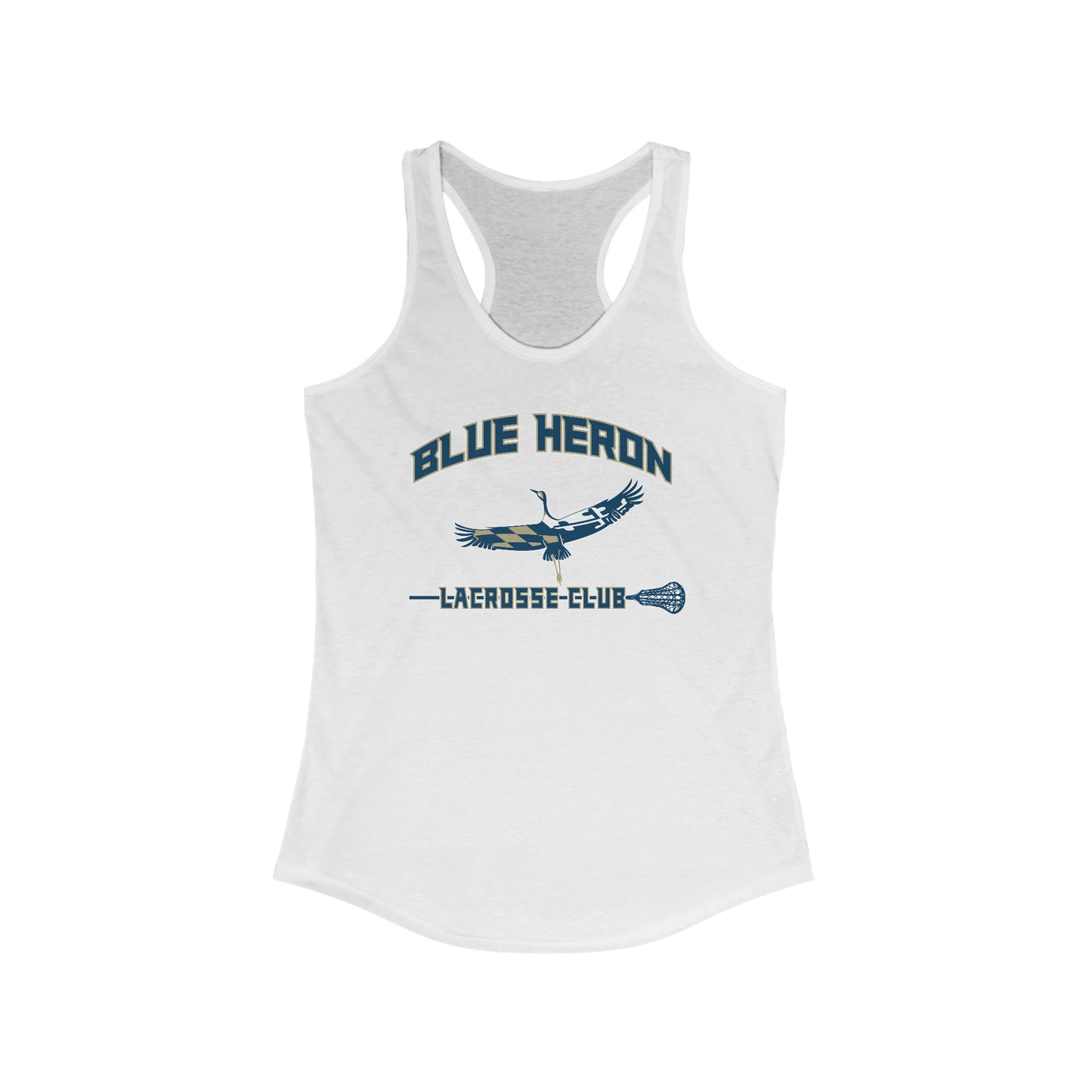Women's Blue Heron Lax Next Level Racerback Tank