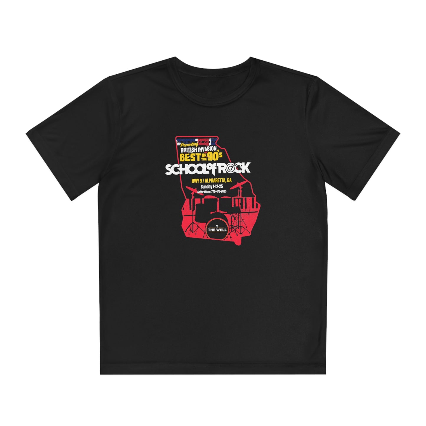 Youth School of Rock Sport-Tek Performance T-shirt