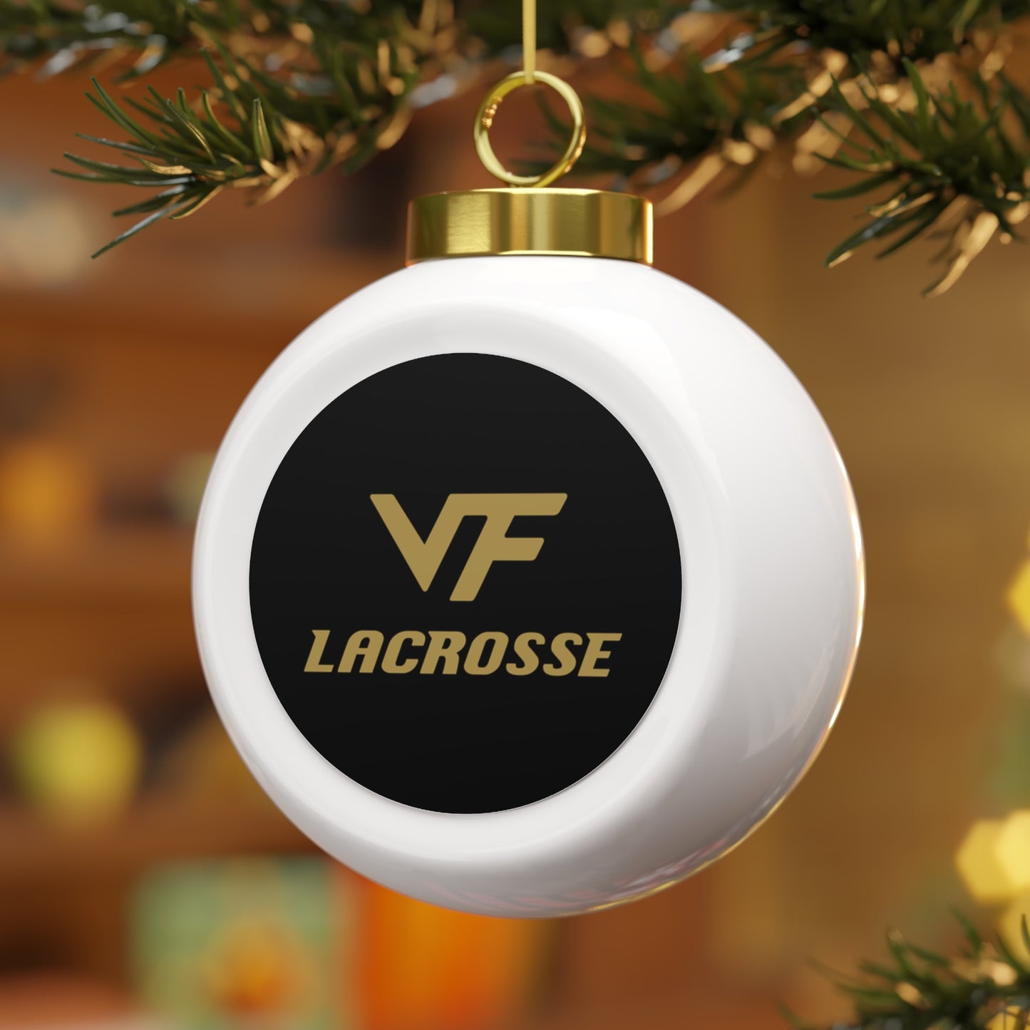 Vallivue Lacrosse Christmas Ball Ornament