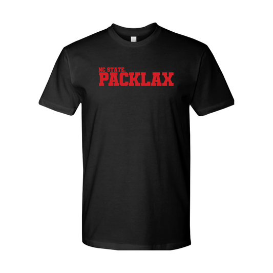 NC State PackLax Next Level Tee - Black - Red Logo