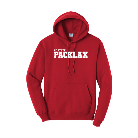 NC State PackLax Port & Company Hoodie - Red - White Logo