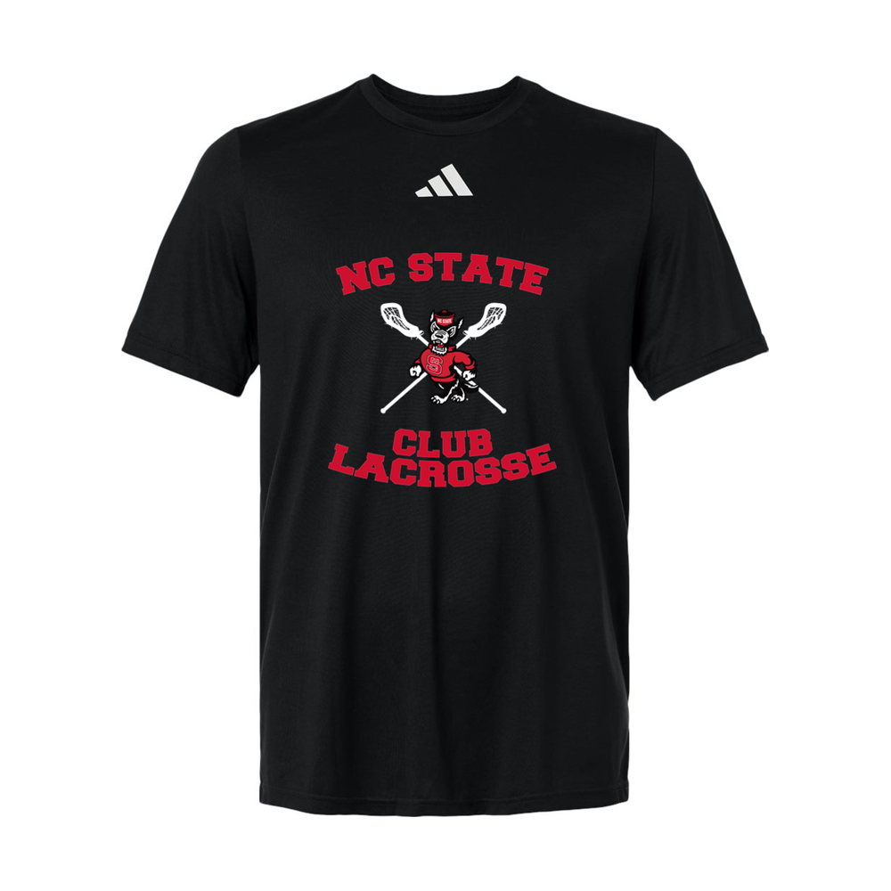 NC State Club Lacrosse Adidas Men's Pregame T-Shirt - Black