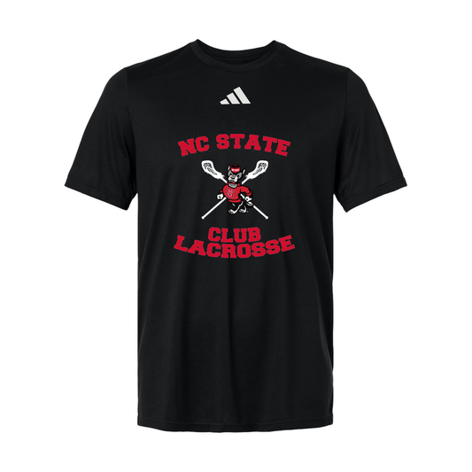 NC State Club Lacrosse Adidas Men's Pregame T-Shirt - Black