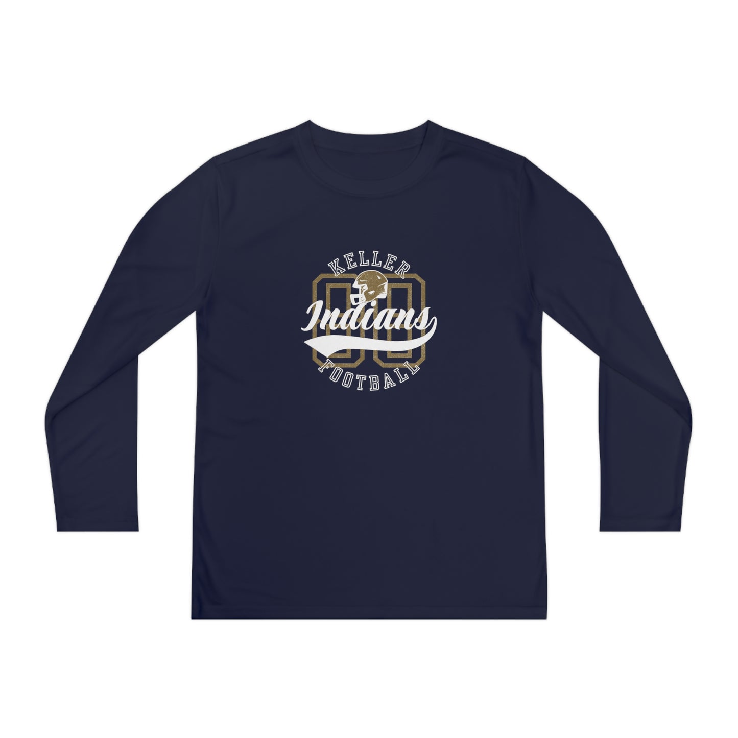 Youth Keller Football Sport-Tek Performance Long Sleeve Shirt