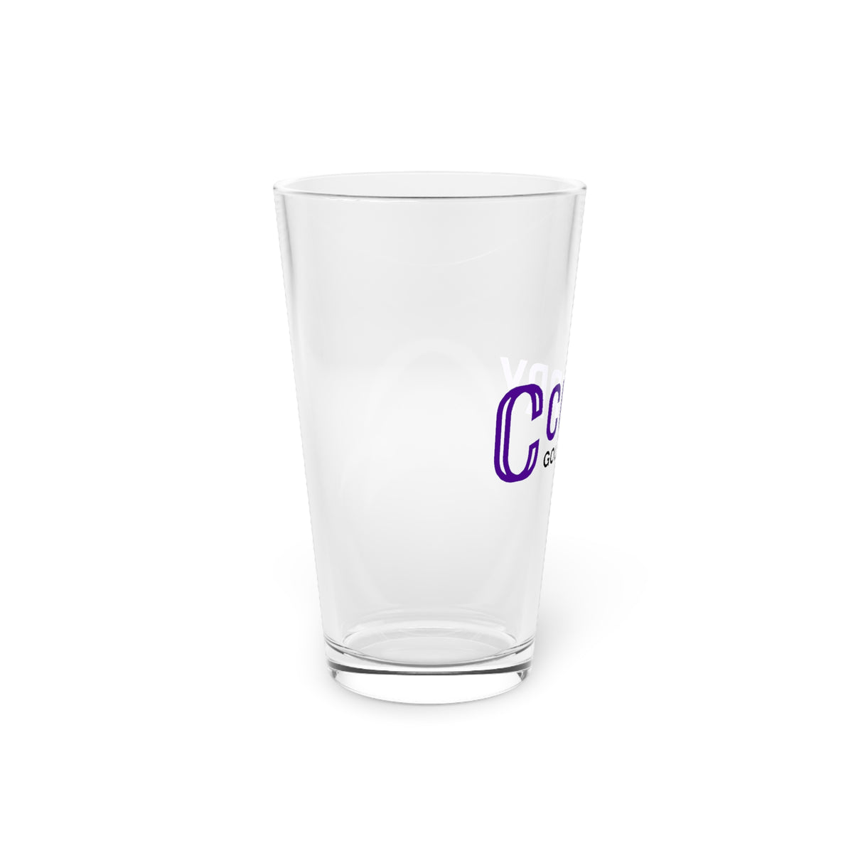 Curry College Golf  Pint Glass - 16oz