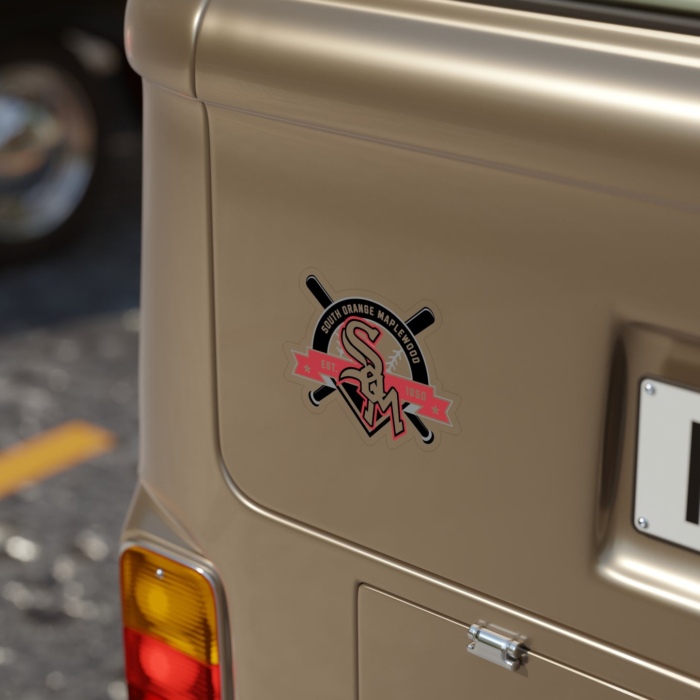 South Orange Maplewood Baseball Transparent Die-Cut Outdoor Sticker