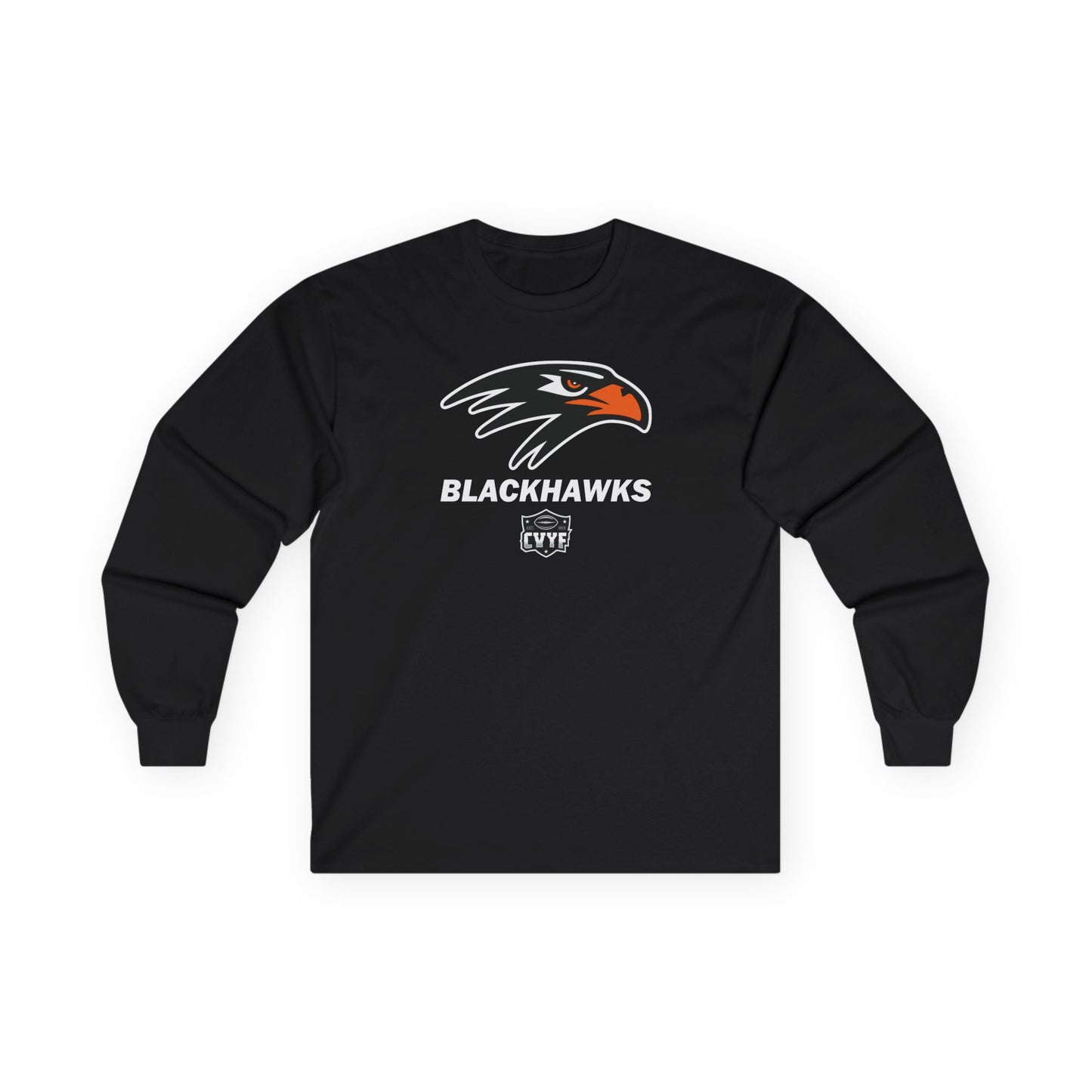 Adult Bloomer Blackhawks Gildan Ultra Cotton Long Sleeve