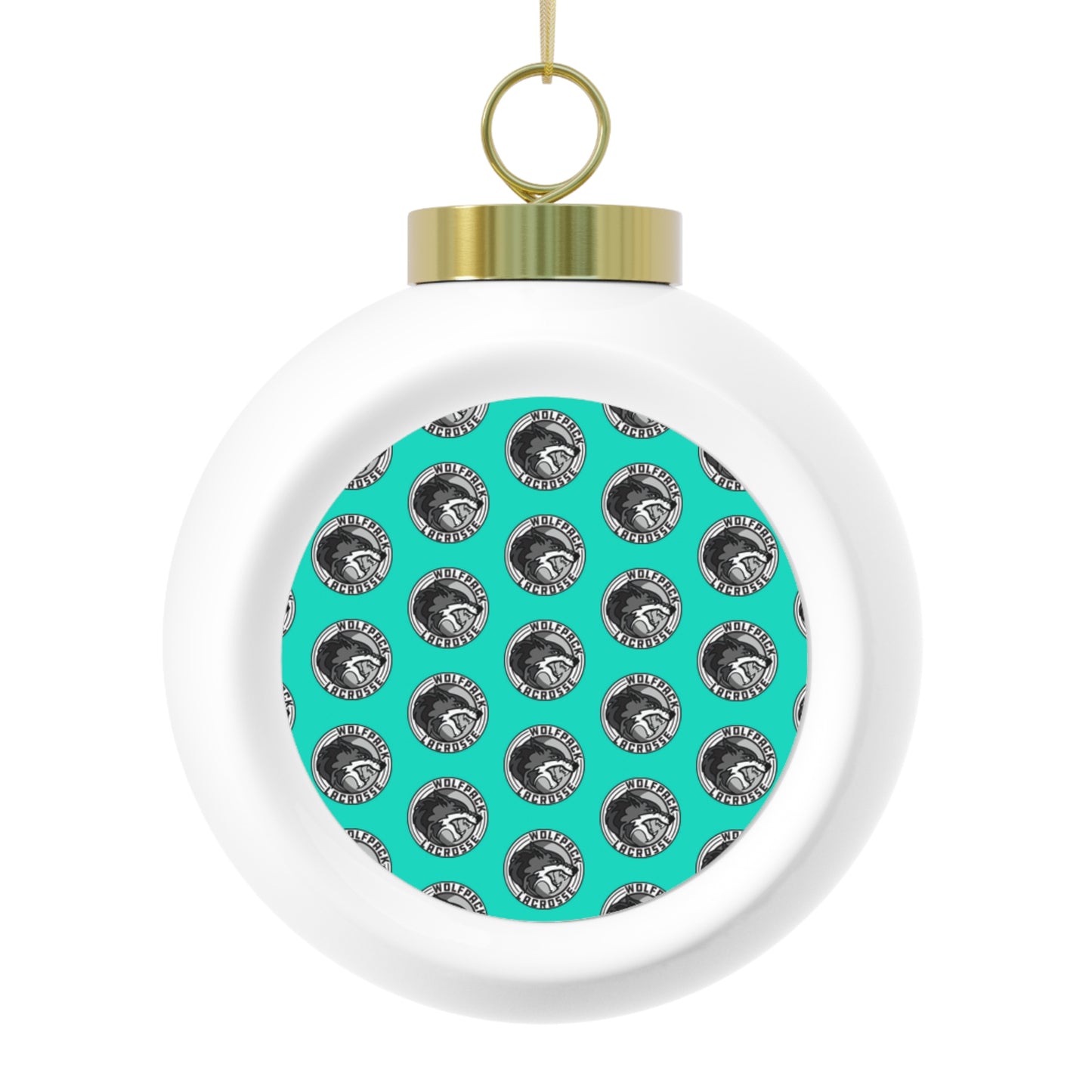 Wolfpack Lacrosse Christmas Ball Ornament