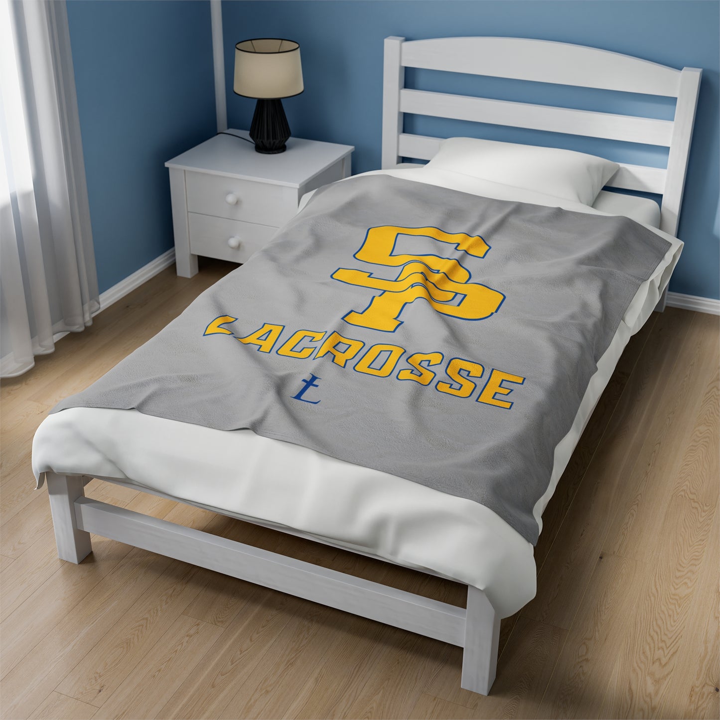 Saint Paul's Lacrosse Velveteen Plush Blanket