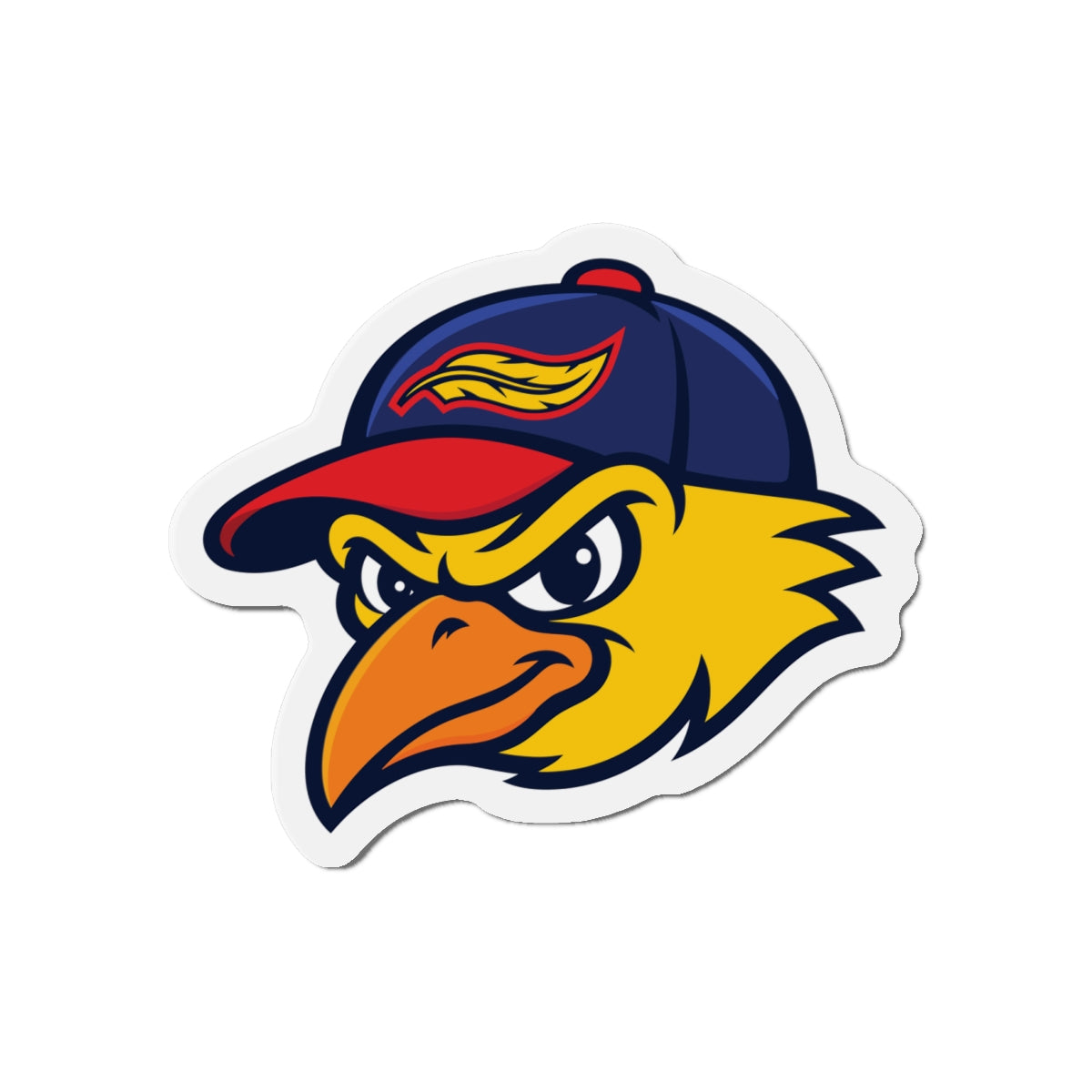Mudhens Baseball Die-Cut Magnet