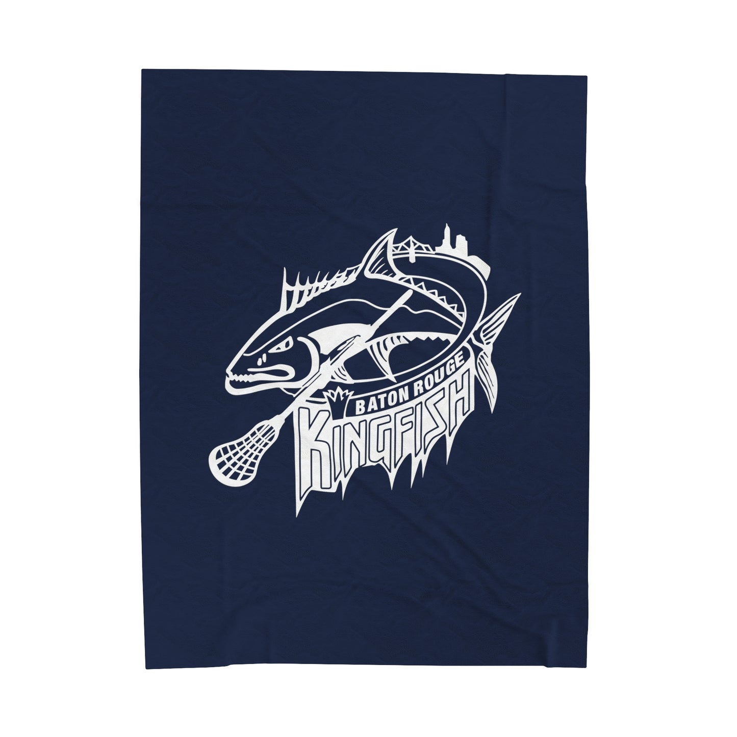Kingfish Lacrosse Velveteen Plush Blanket