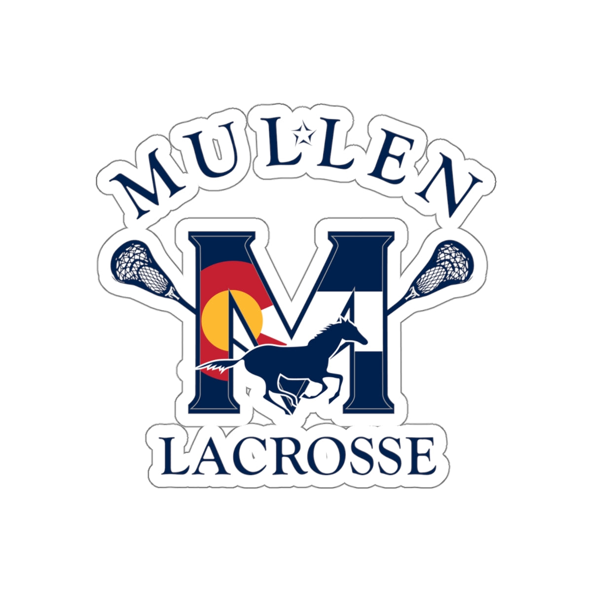 Mullen Lacrosse Die-Cut Sticker