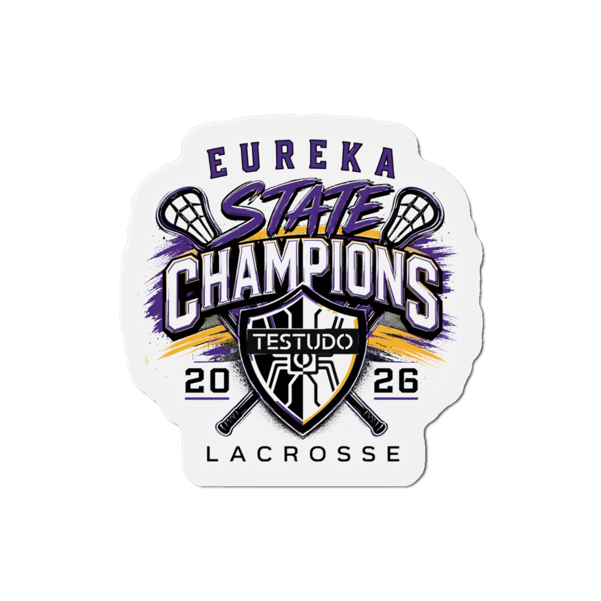 Eureka Girls Lacrosse Die-Cut Magnet
