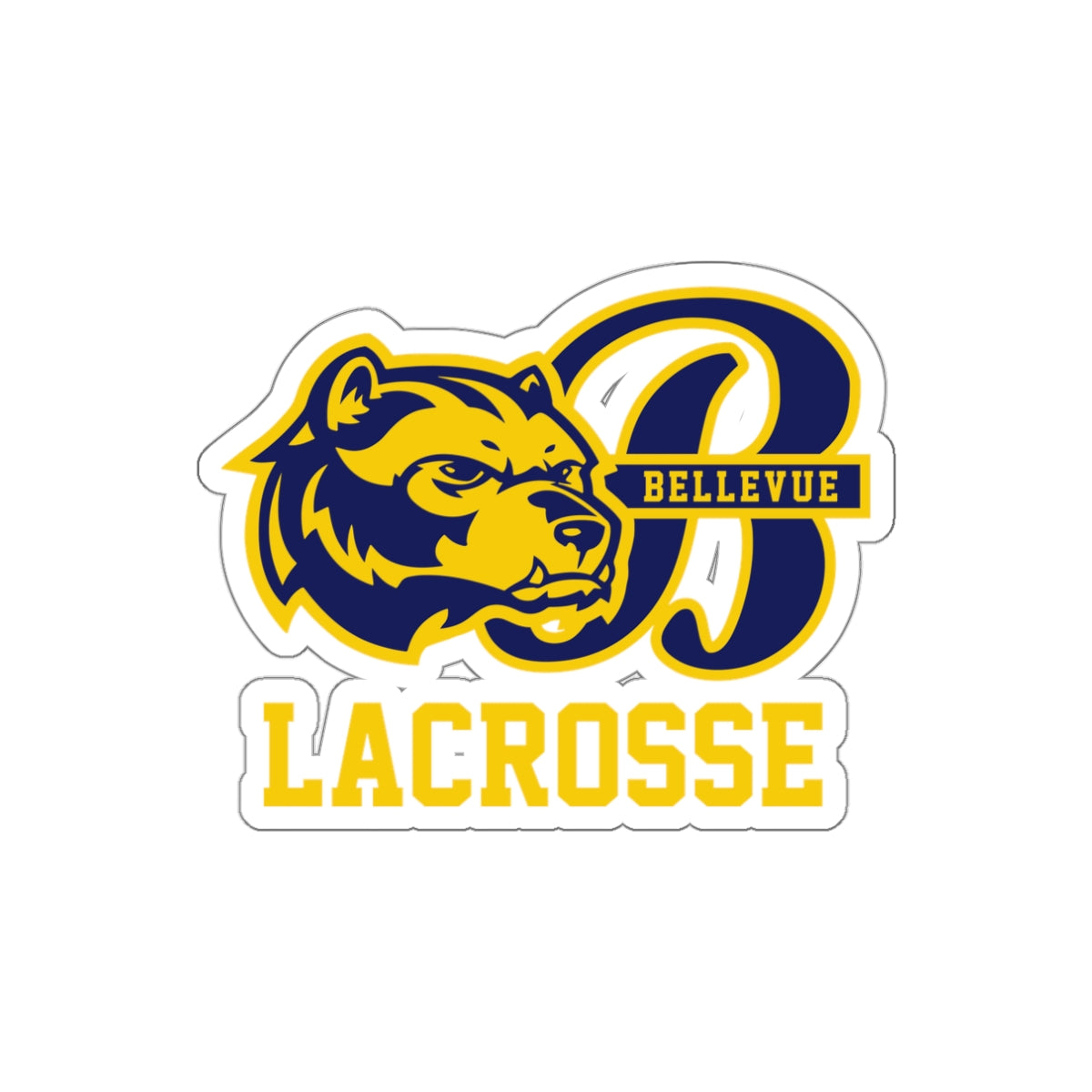 Bellevue Lacrosse Die-Cut Outdoor Sticker