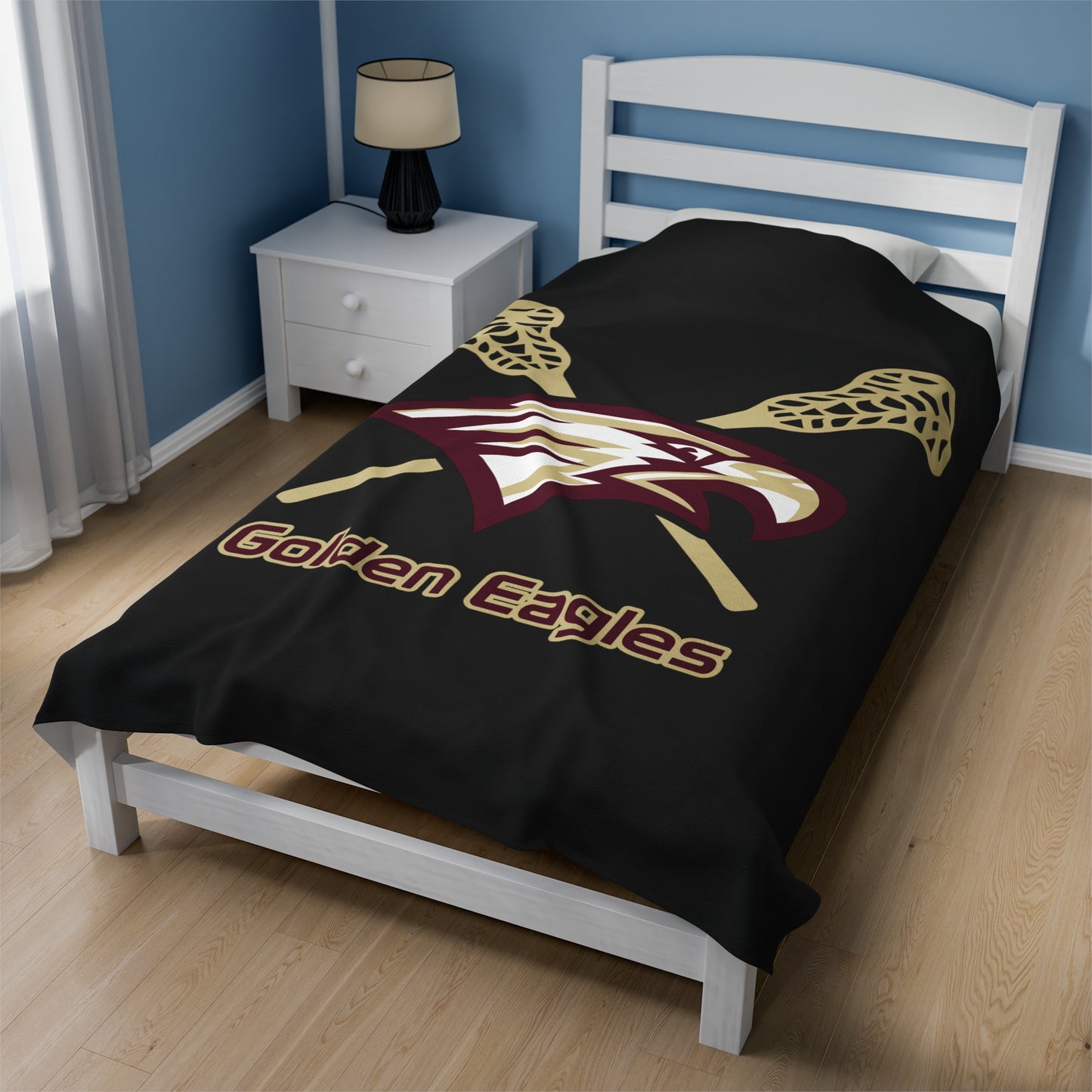 Maple Mountain Youth Lacrosse Velveteen Plush Blanket