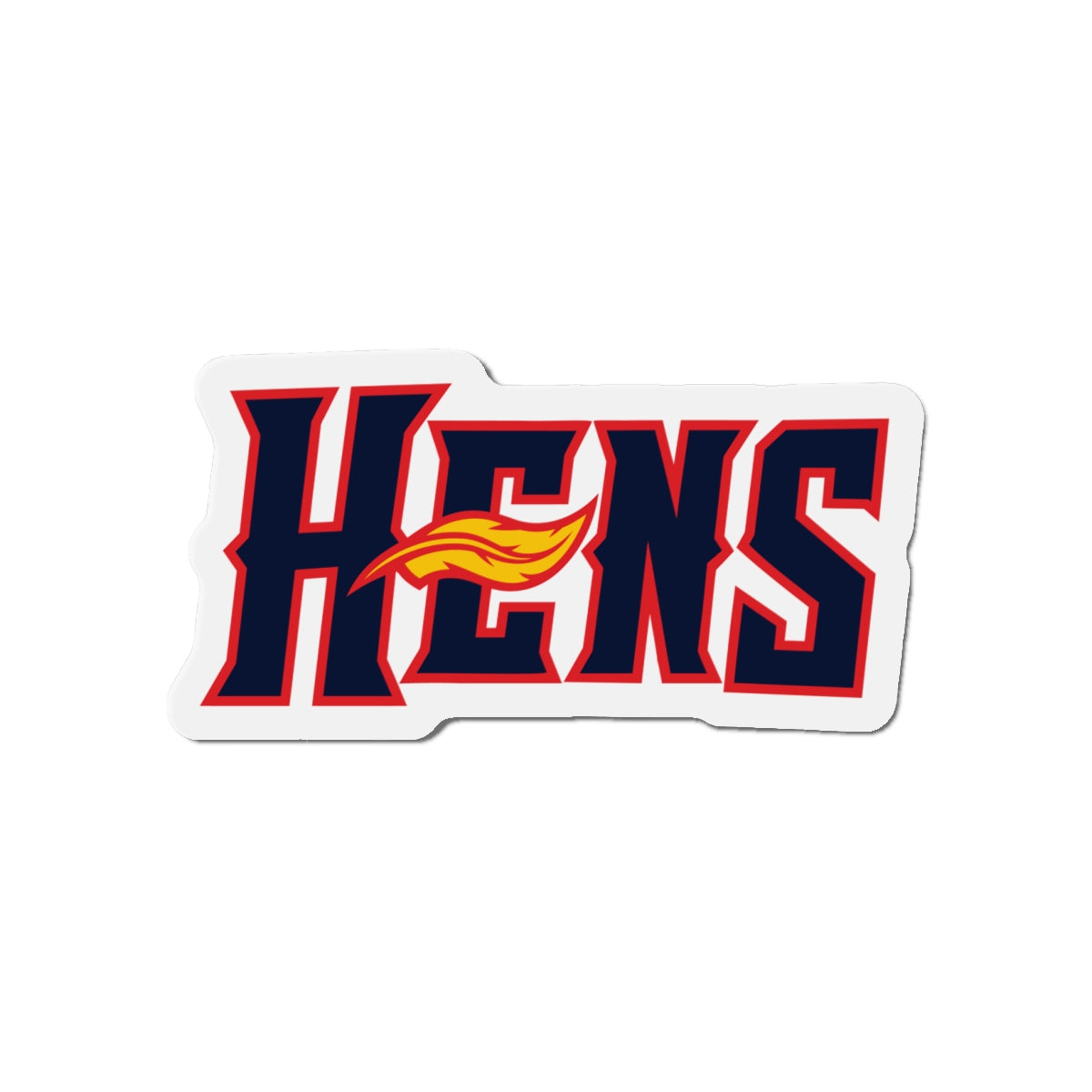 Mudhens Baseball Die-Cut Magnet