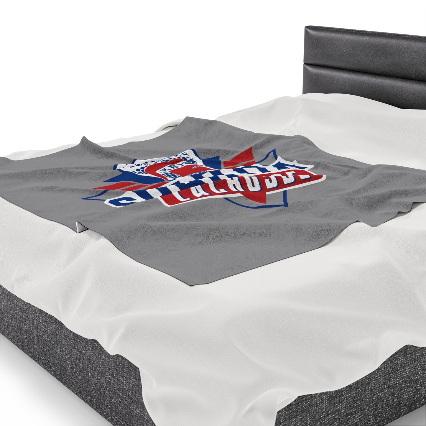Bixby Spartan Lacrosse Velveteen Plush Blanket