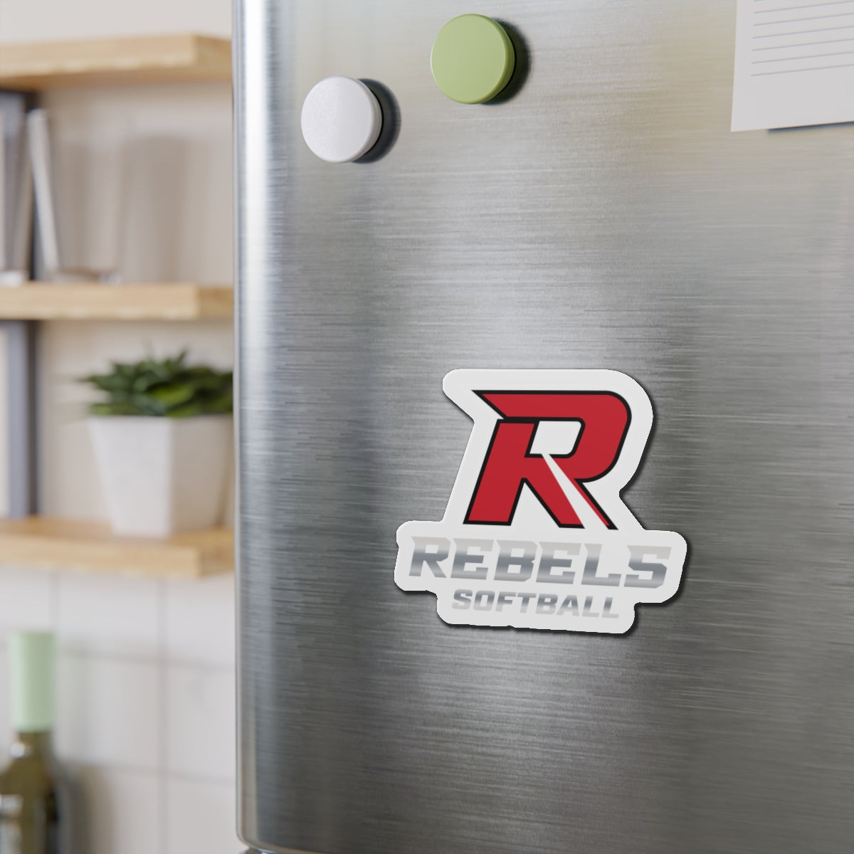 Rebels Softball Die-Cut Magnet