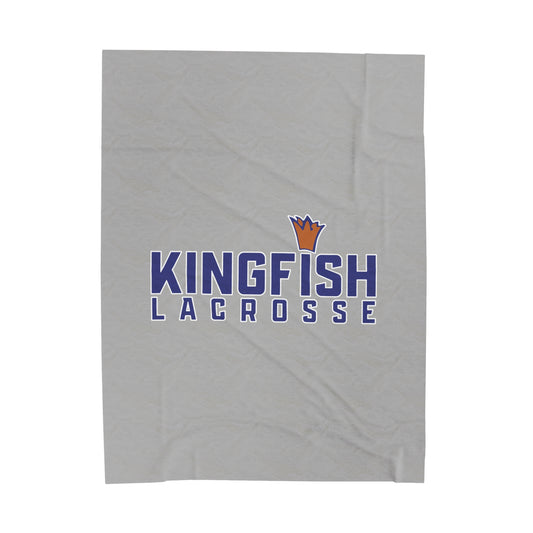 Kingfish Lacrosse Velveteen Plush Blanket
