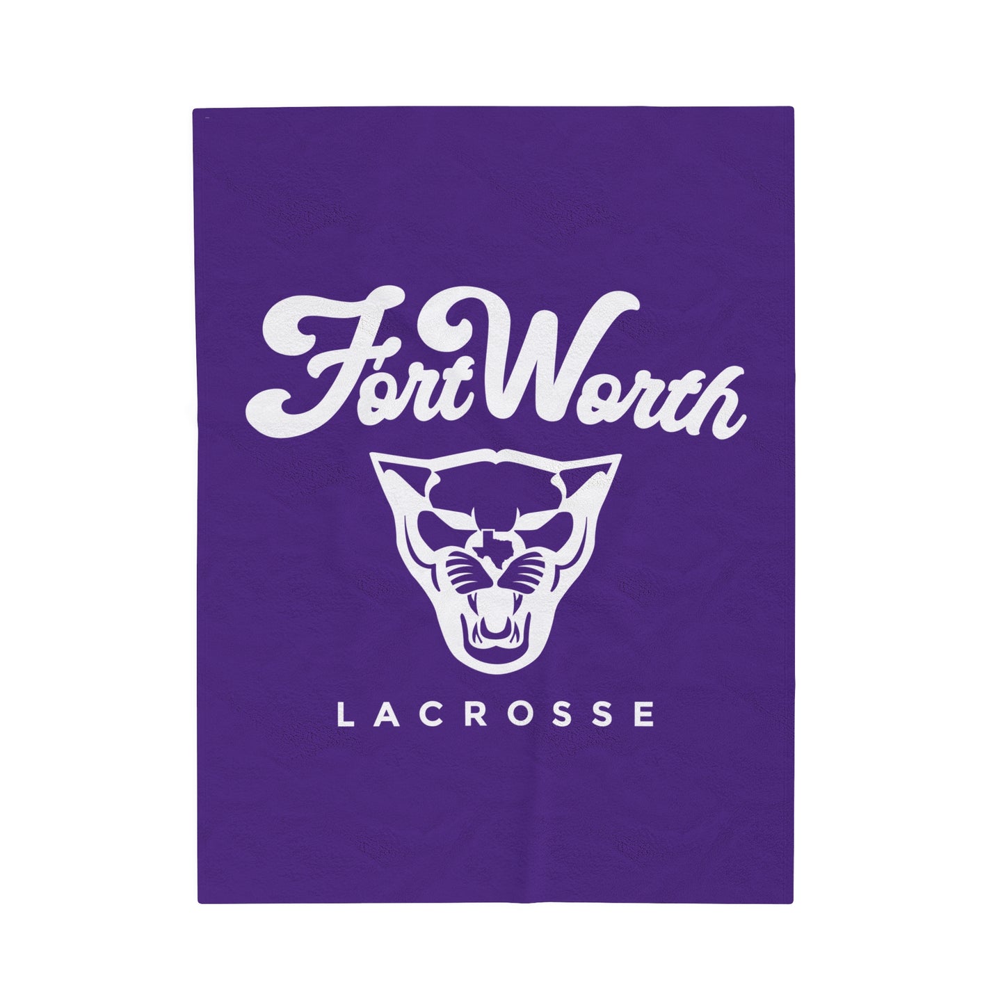 Fort Worth Lacrosse Velveteen Plush Blanket