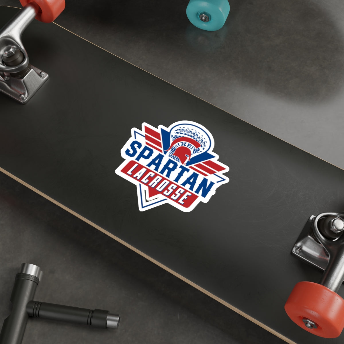 Bixby Spartan Lacrosse Die Cut Stickers