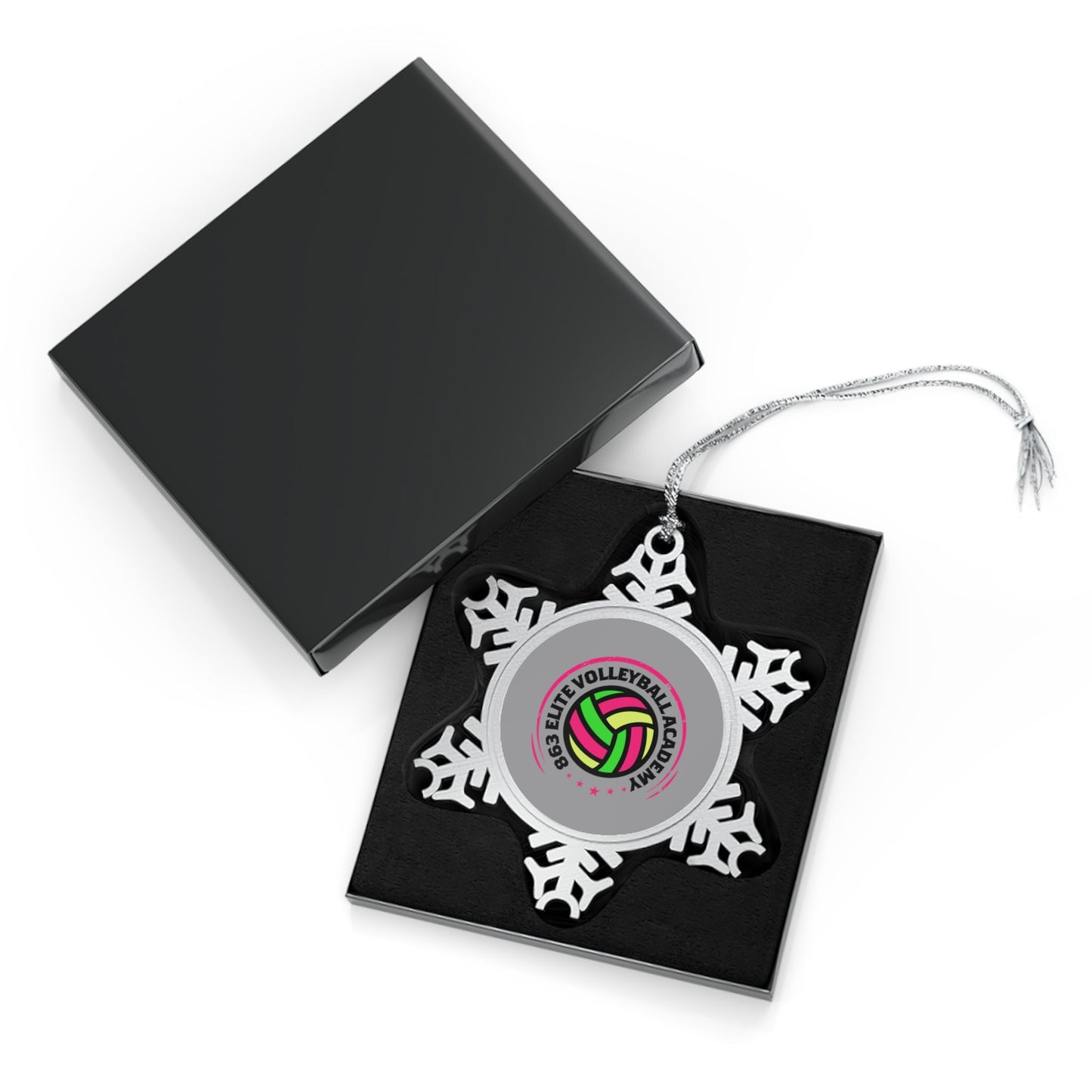 863 Elite Volleyball Pewter Snowflake Ornament