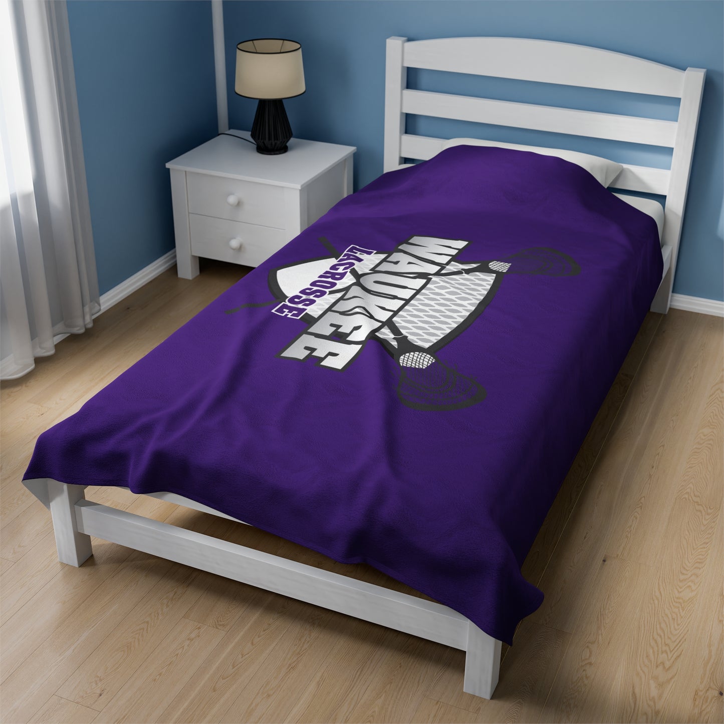 Waukee Lacrosse Velveteen Plush Blanket (60" x 80")