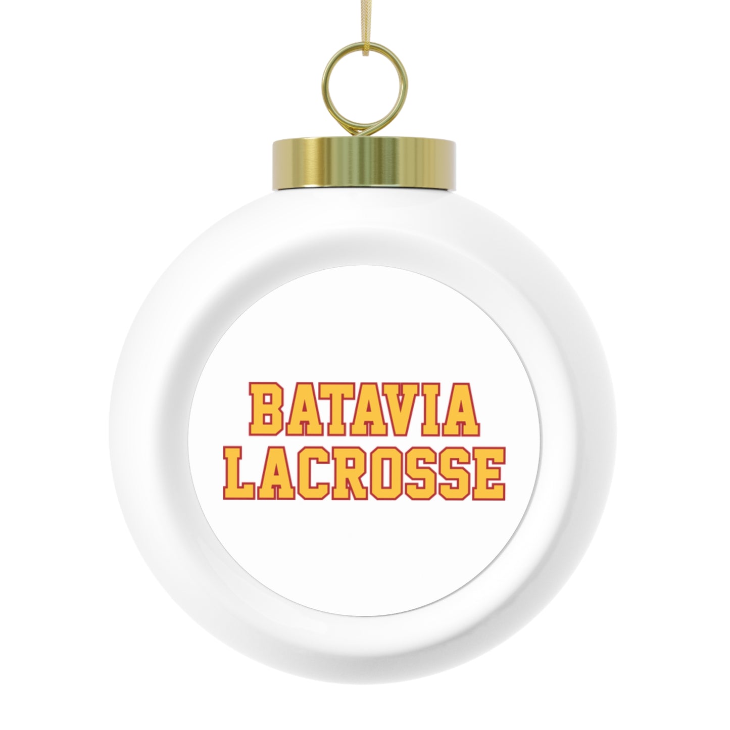 Batavia Lacrosse Christmas Ball Ornament