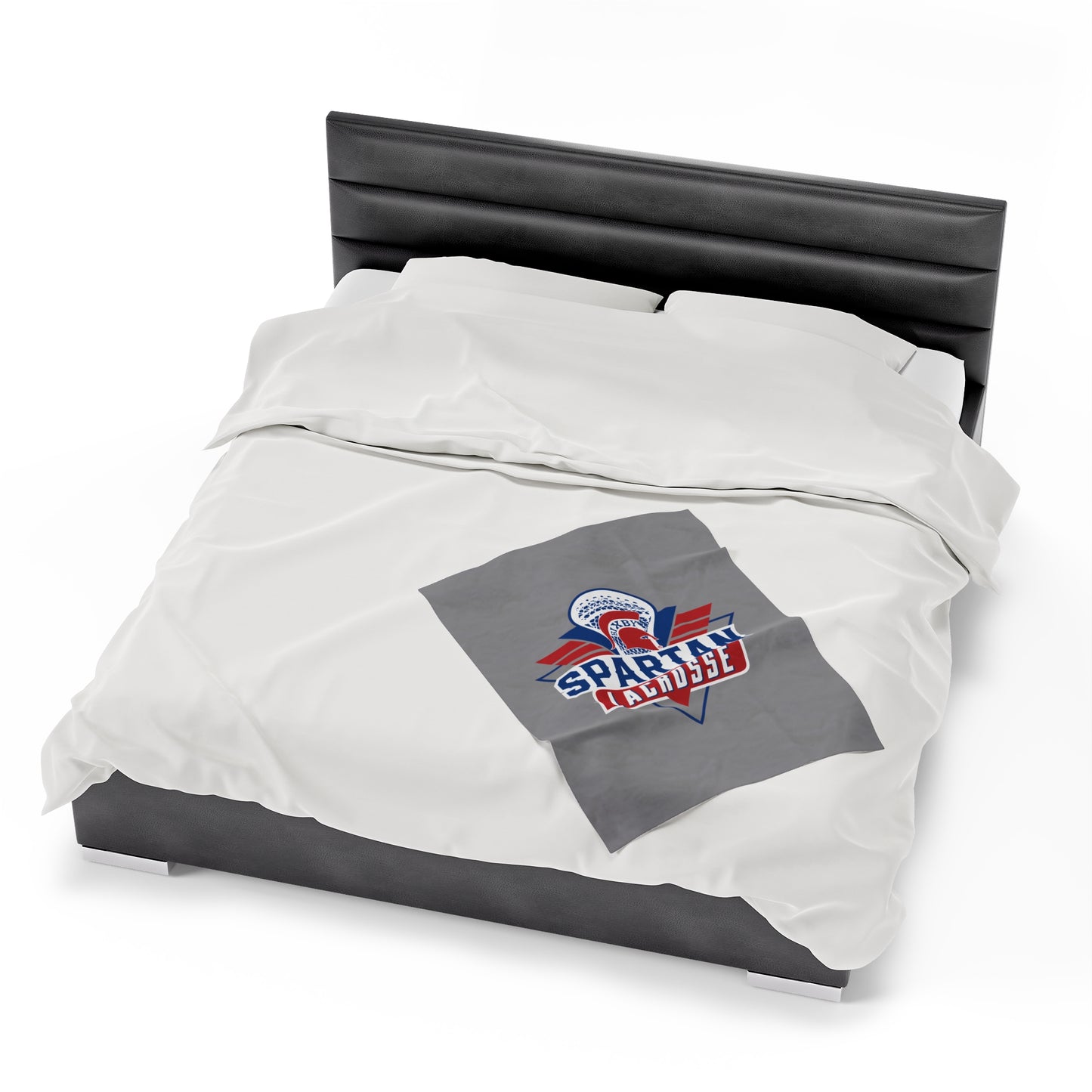 Bixby Spartan Lacrosse Velveteen Plush Blanket