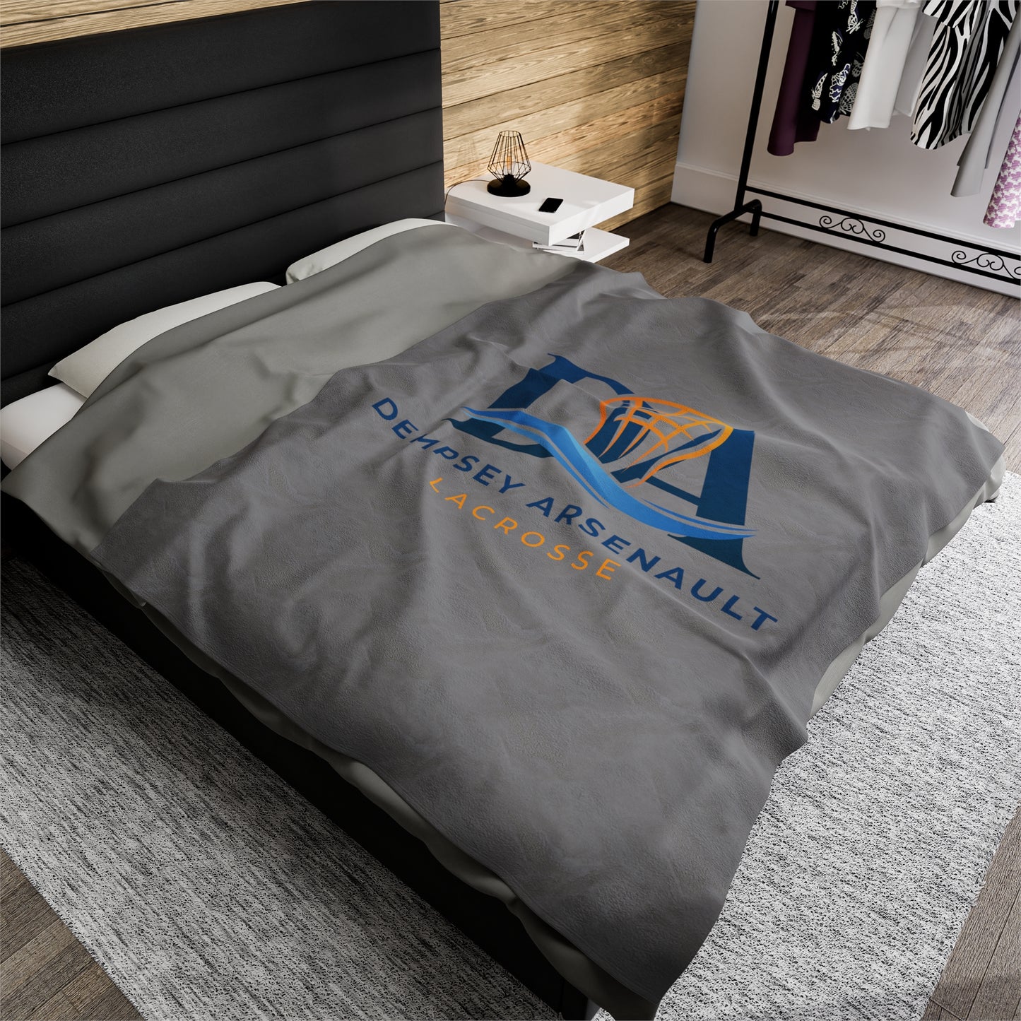 Dempsey Arsenault Lacrosse Velveteen Plush Blanket