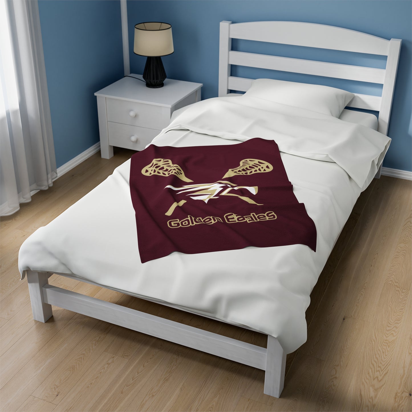 Maple Mountain Youth Lacrosse Velveteen Plush Blanket