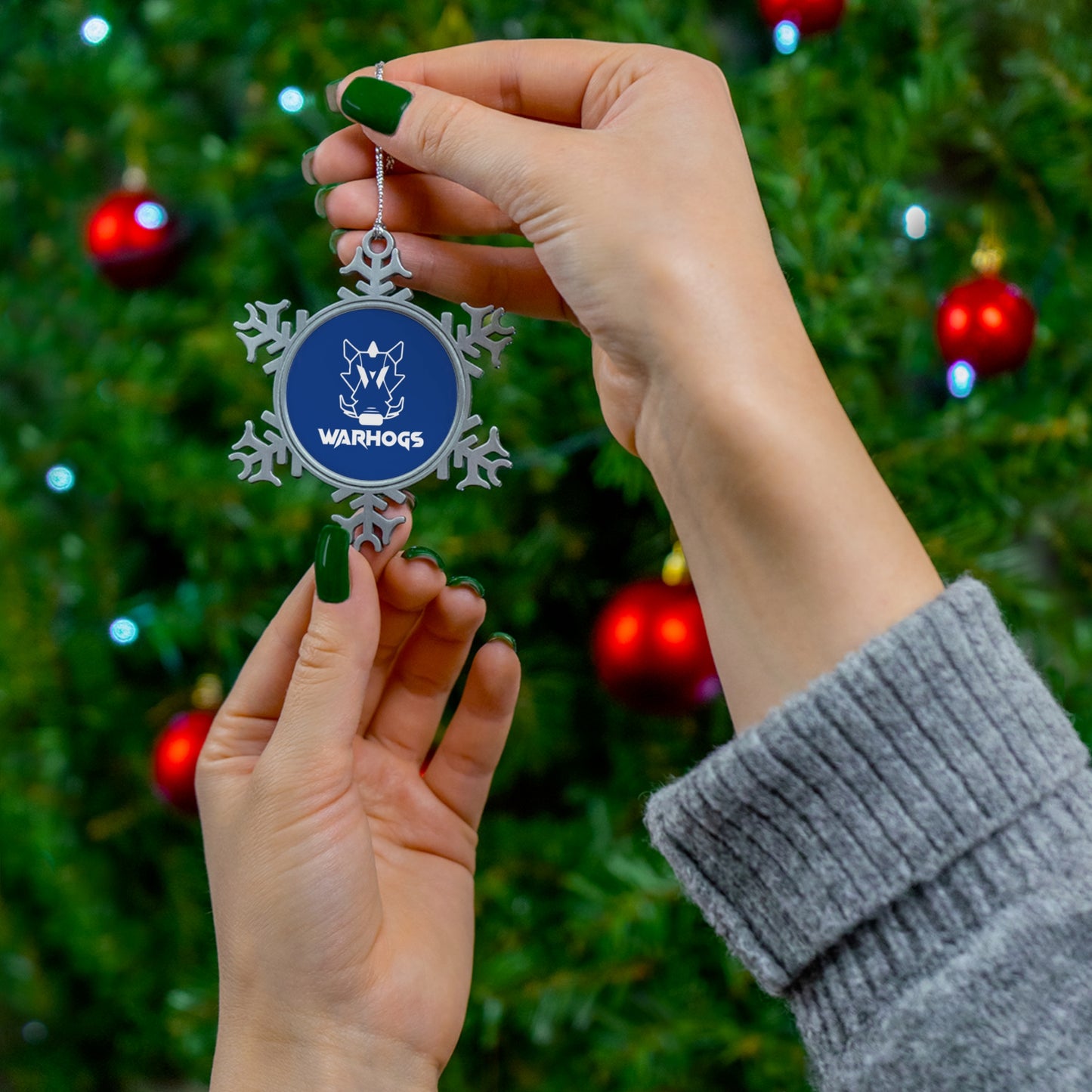 Warhogs BLC Pewter Snowflake Ornament