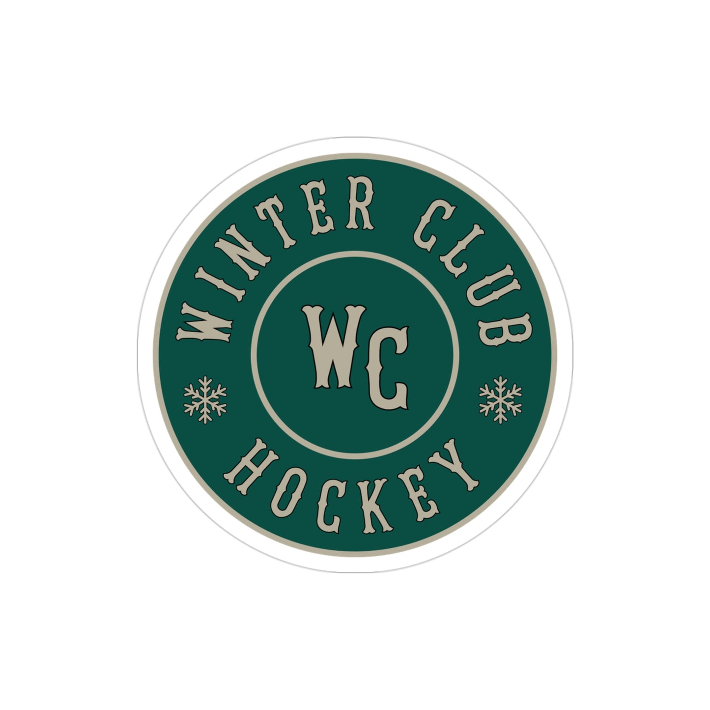 Winter Club Transparent Outdoor Sticker