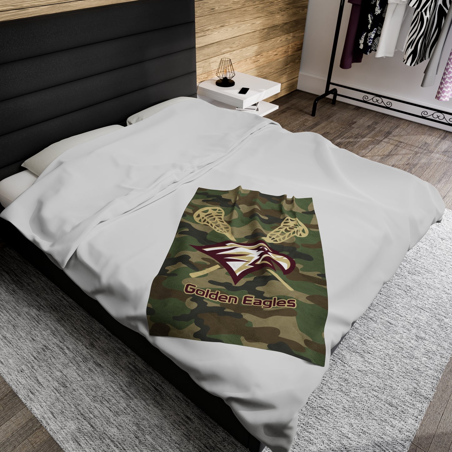 Maple Mountain Youth Lacrosse Velveteen Plush Blanket