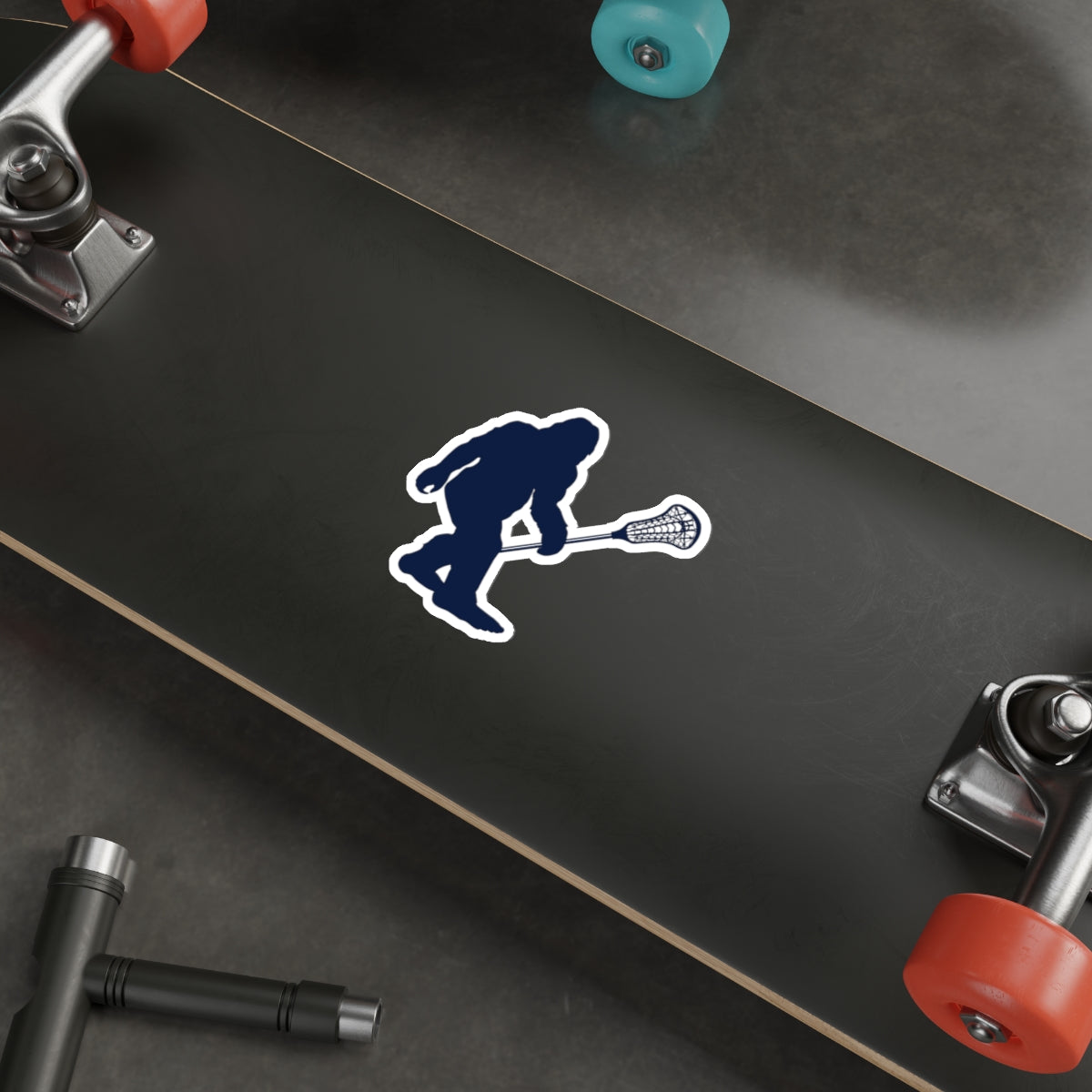Sasquatch Lacrosse Die Cut Sticker
