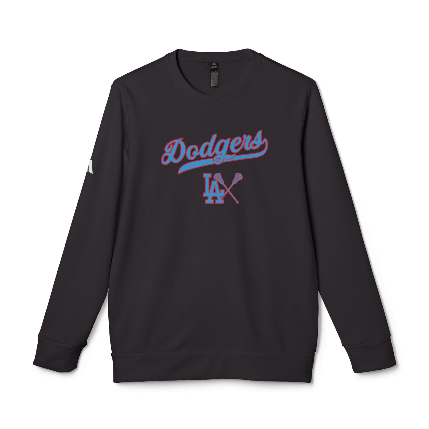 Adult Dodgers Adidas Fleece Crewneck
